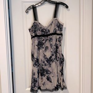 Loft black/gray dress size 4